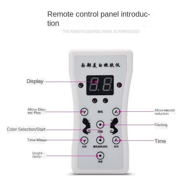 Home LED Colorful Photon Rejuvenation Device with Neck Beauty Mask Spectrometer Facial Whitening and Rejuvenation Beauty