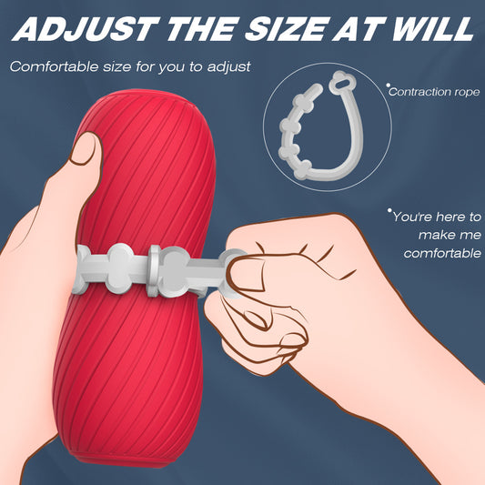 Sihande S367 Dual-Channel Adjustable Elastic Band Internal Spiral Texture Stimulating Male masturbator