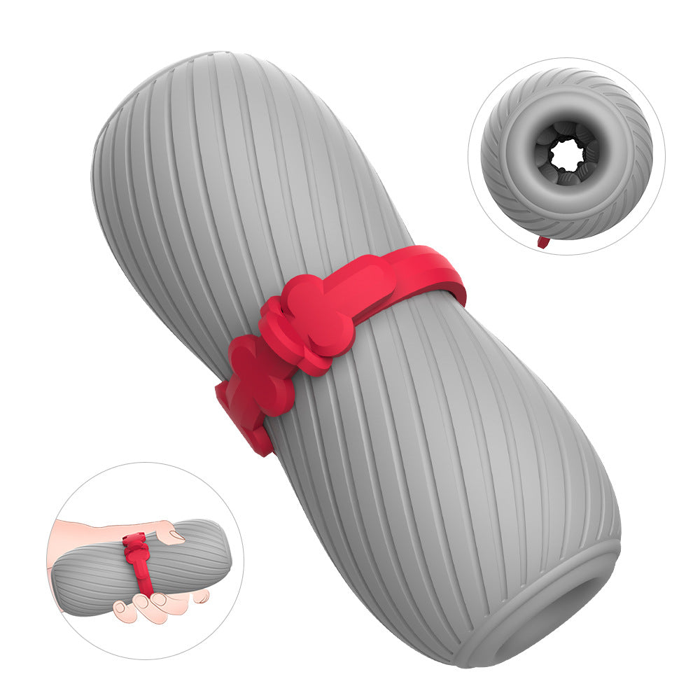 Sihande S367 Dual-Channel Adjustable Elastic Band Internal Spiral Texture Stimulating Male masturbator