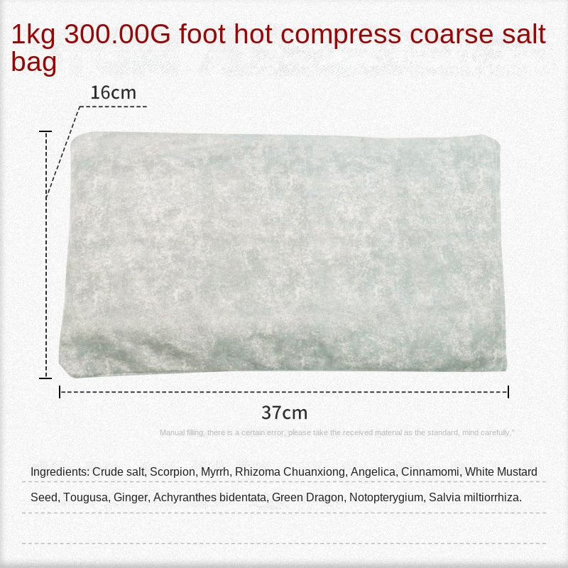 Sea salt heating large coarse salt hot compress bag for warming knees shoulders and neck with added sea salt hot moxibustion bag