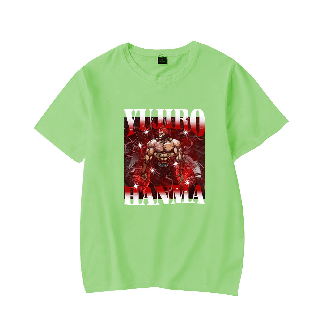 Fan Ma Cutting Teeth Short sleeved Women's Baki Hanma The Grappler tshirt