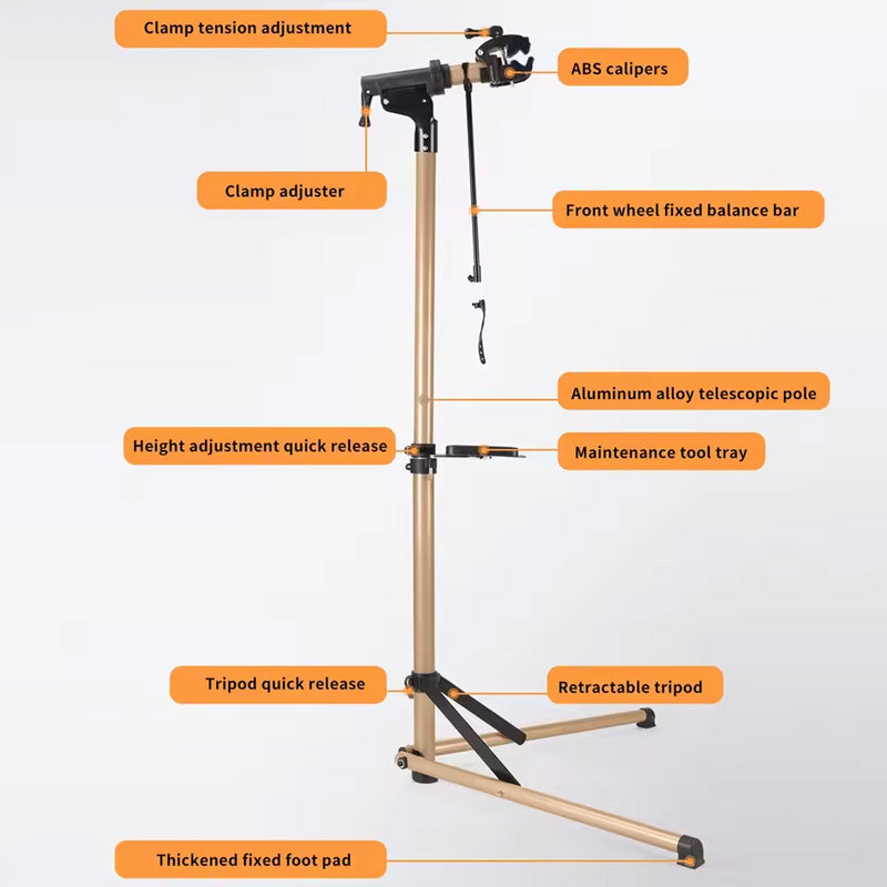 Adjustable Height Pro Exercise Bike Repair Stand: Aluminum, Foldable, Repair Support