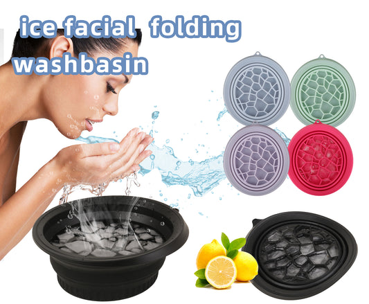 Silicone Ice Bath Washbasin Relief Stress Improved Blood Circulation Ice Washbowl Foldable Rapid Cooling Bathing Travel