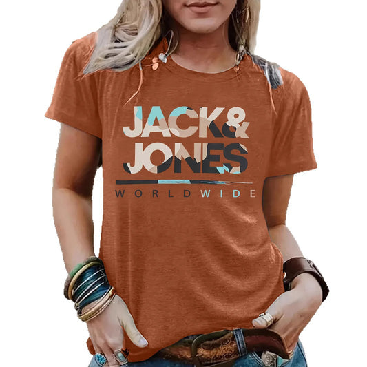 Short sleeved t-shirt for women JACK JONES round neck