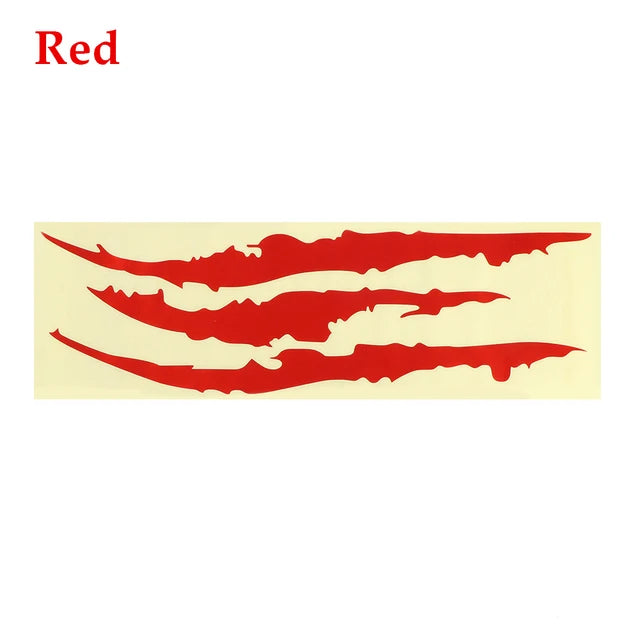 40cm*12cm Car Reflective Monster Sticker Black/White/Red Scratch Stripe Claw Marks Car Auto Headlight Vinyl Decal Car Styling