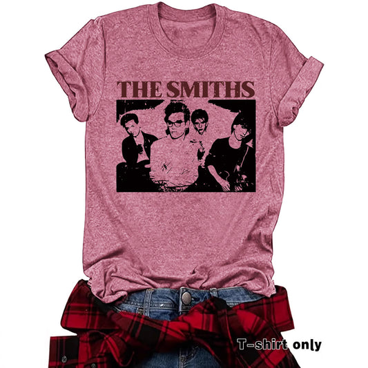 Short sleeved women's t-shirt with THE SMITHS pattern