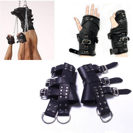 Black Adult Products Manufacturer Erotic Products Suspension Foot Restraints Hanging Stainless Steel Handcuffs and Leg Cuffs