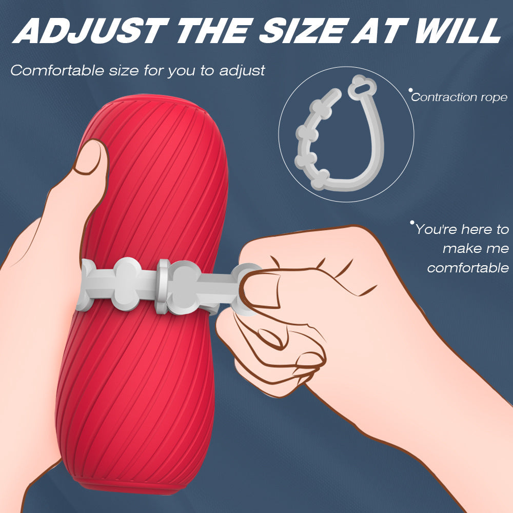Sihande S367 Dual-Channel Adjustable Elastic Band Internal Spiral Texture Stimulating Male masturbator