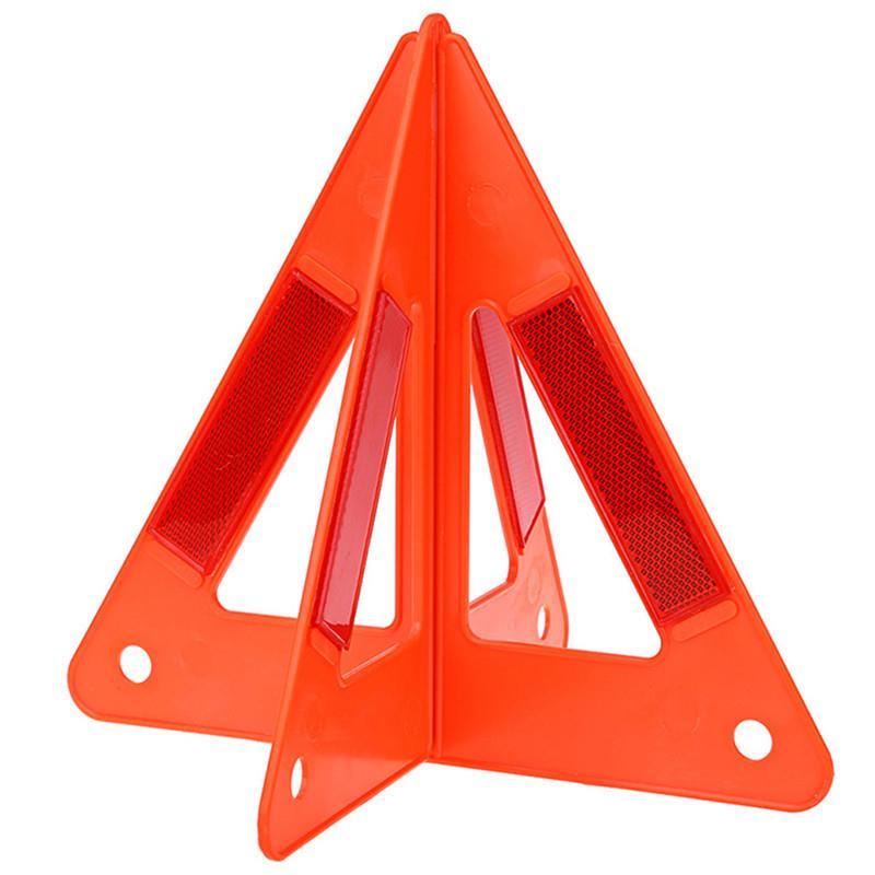 2Pcs Foldable Car Warning Triangle Safety Stop Breakdown Sign Board Emergency Reflective Flash Reflector