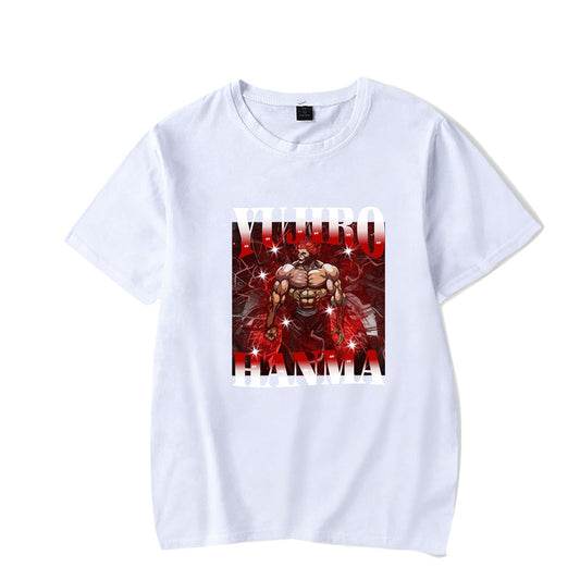 Fan Ma Cutting Teeth Short sleeved Women's Baki Hanma The Grappler tshirt