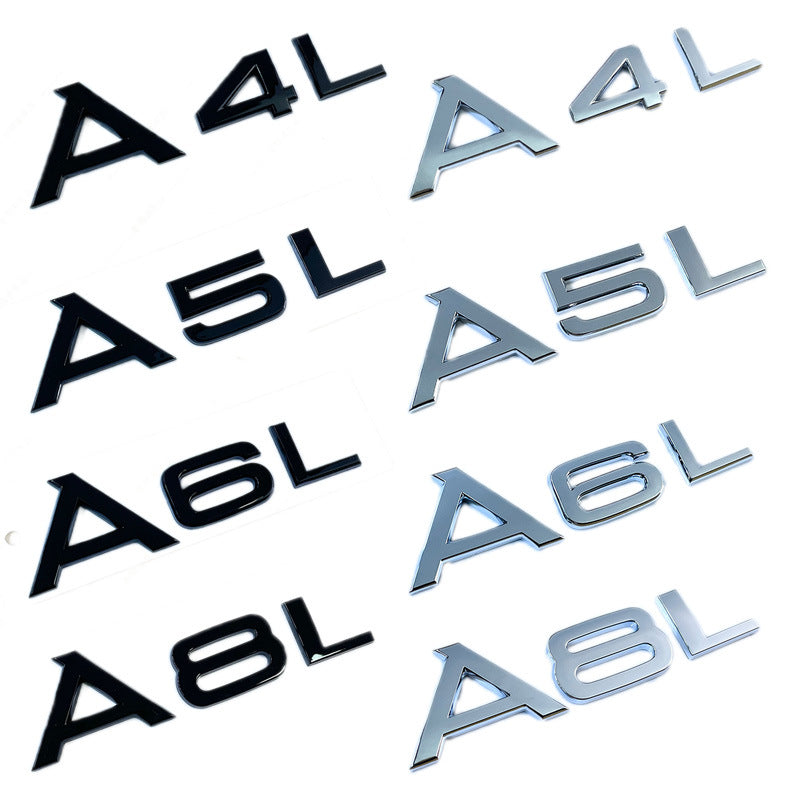 Suitable for Audi logo A3A4A5A6L A8LA4L, rear badge, and car sticker logo