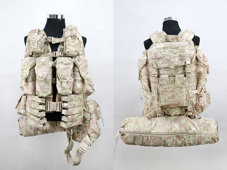 Cold War direct-purchased Russian military-issued 3rd-gen 6sh117 desert KSOR digital camo tactical vest