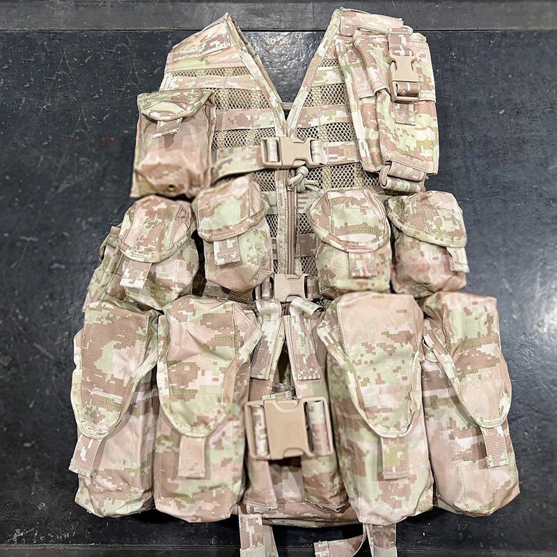 Cold War direct-purchased Russian military-issued 3rd-gen 6sh117 desert KSOR digital camo tactical vest