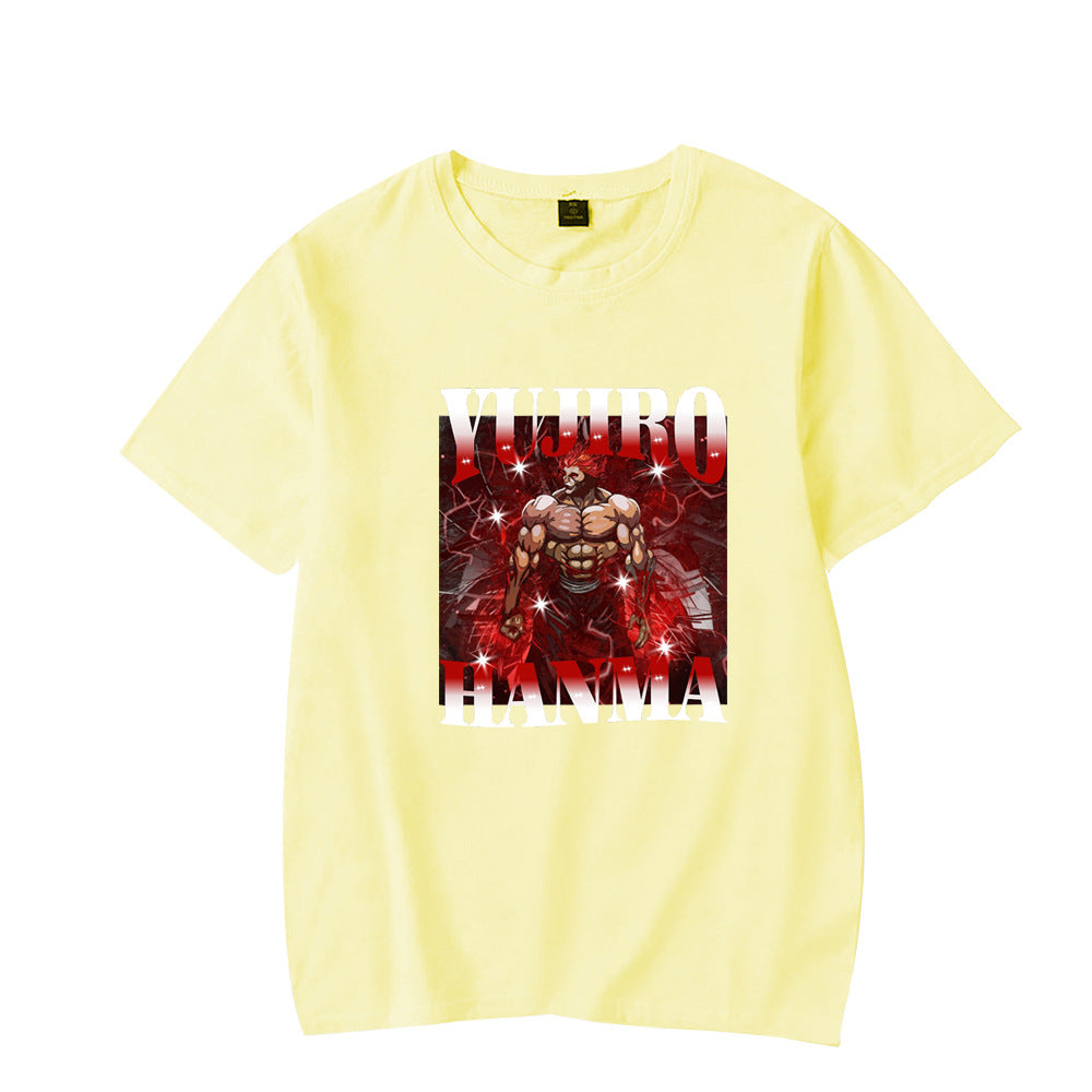 Fan Ma Cutting Teeth Short sleeved Women's Baki Hanma The Grappler tshirt