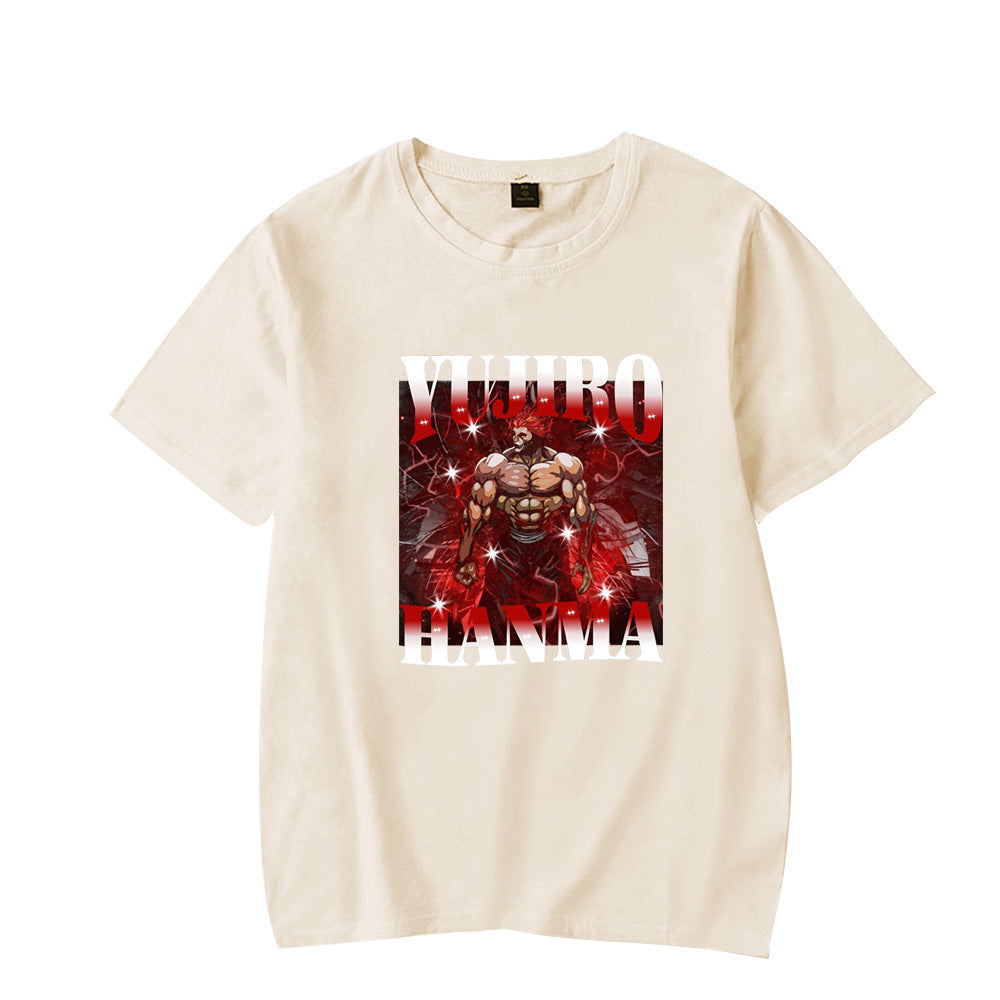 Fan Ma Cutting Teeth Short sleeved Women's Baki Hanma The Grappler tshirt