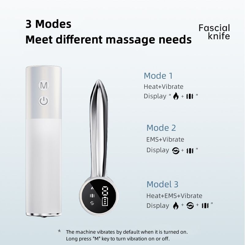 Microcurrent hot compress vibration massager muscle relaxation tool