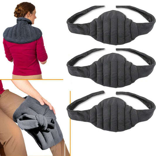 Microwave Heating Waist Belt with Flaxseed Filling, Warm Abdominal Heat Therapy Belt, Double-Sided Plush Neck and Shoulder Heat Pad