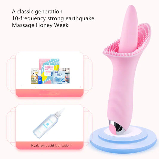 Vibrating Tongue Sucker for Women's Pleasure Device